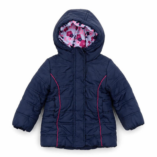 Hatley Girls Blue Hooded Puffer Jacket 2 Years Quilt Lined Winter Coat