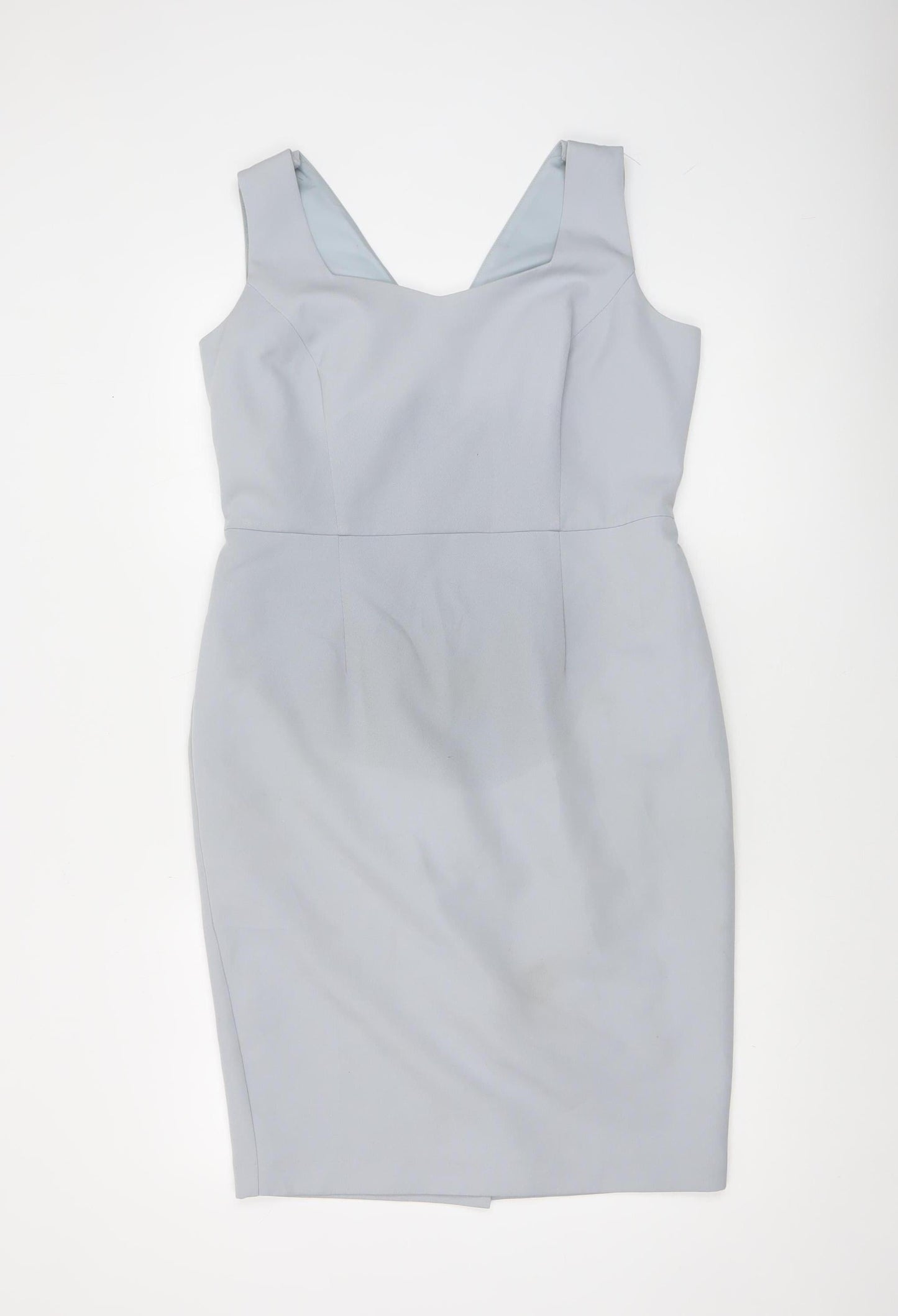 Phase Eight Women Grey Knee Length Sheath Dress Size 16