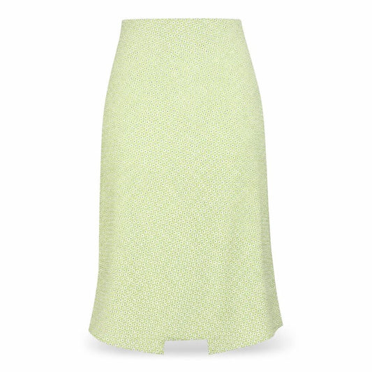Hollister Womens Green Floral Midi Skirt Size 2XS High Rise Polyester