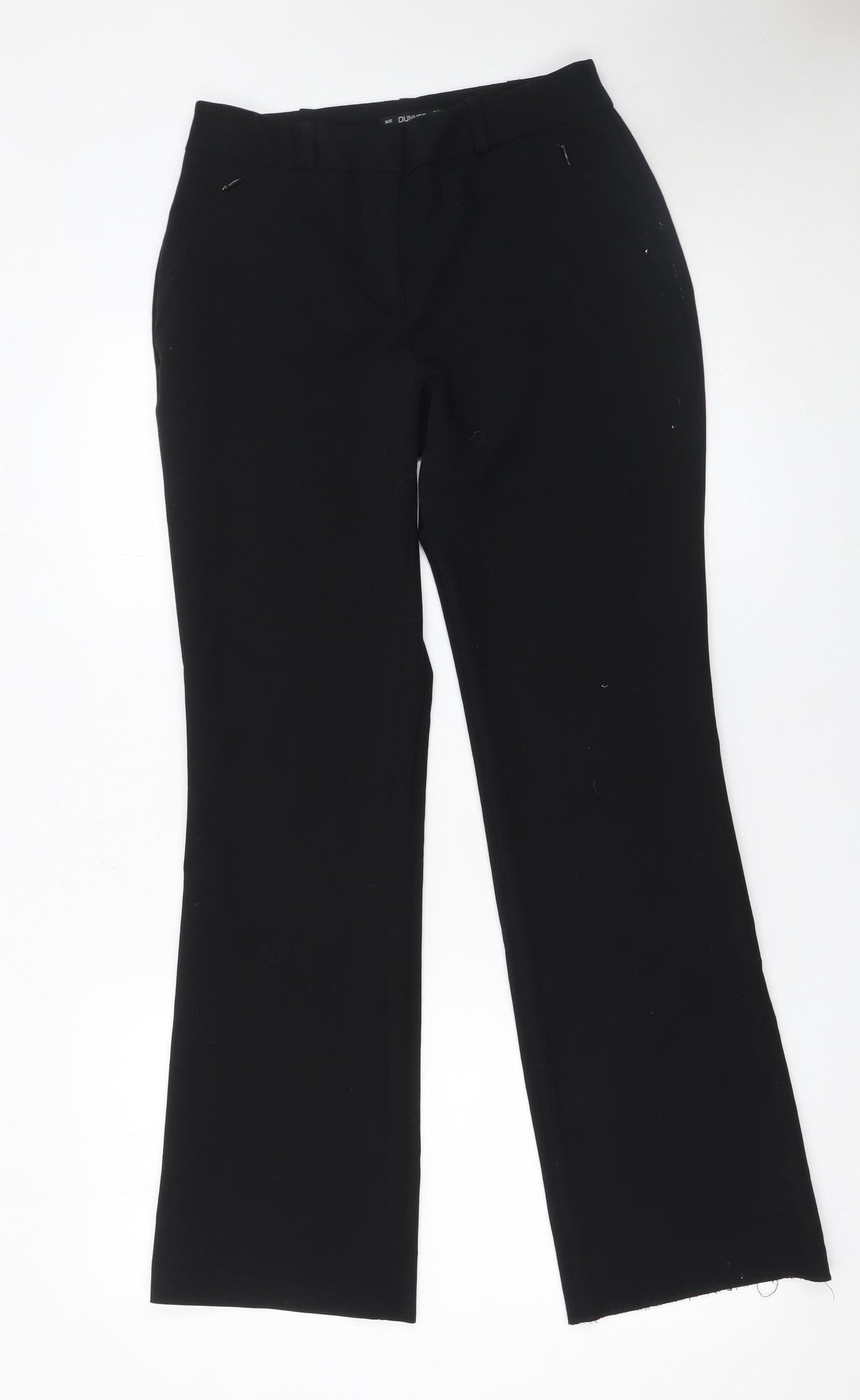Dunnes Women’s Black Size 8 Straight Leg Dress Trousers Workwear