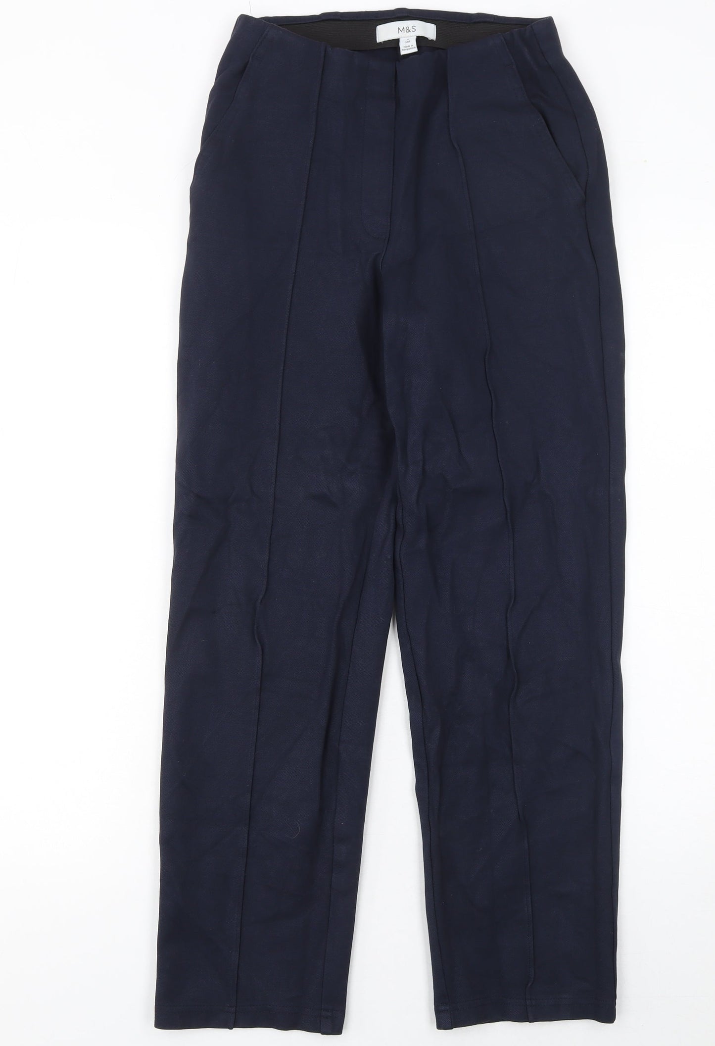 Marks and Spencer Women’s Blue Slim Fit Twill Trousers Size 6