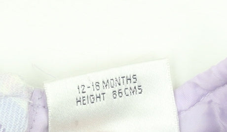 Next Girls Purple Check A-Line Sleeveless Dress 12-18 Months