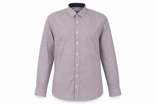 SELECTED HOMME Men's Multicoloured Slim Fit Check Button-Up Shirt Size 17.5 Long Sleeve