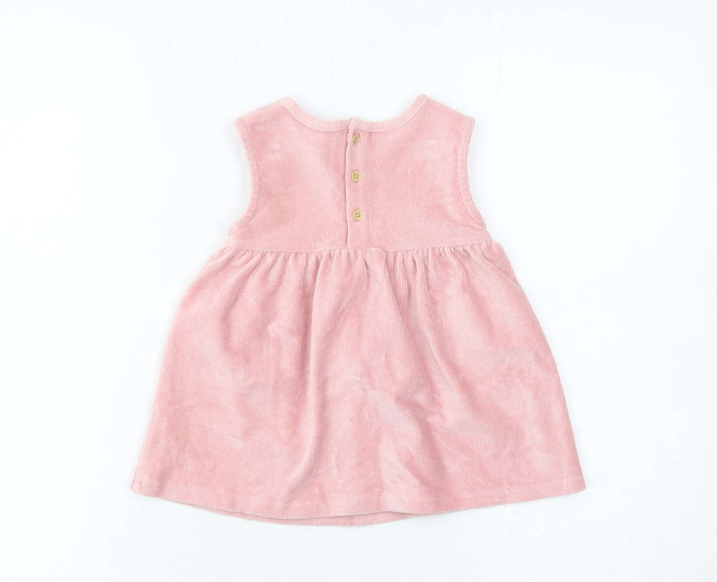 Dunnes Stores Girls Pink Corduroy Sleeveless A-Line Dress 6-9 Months