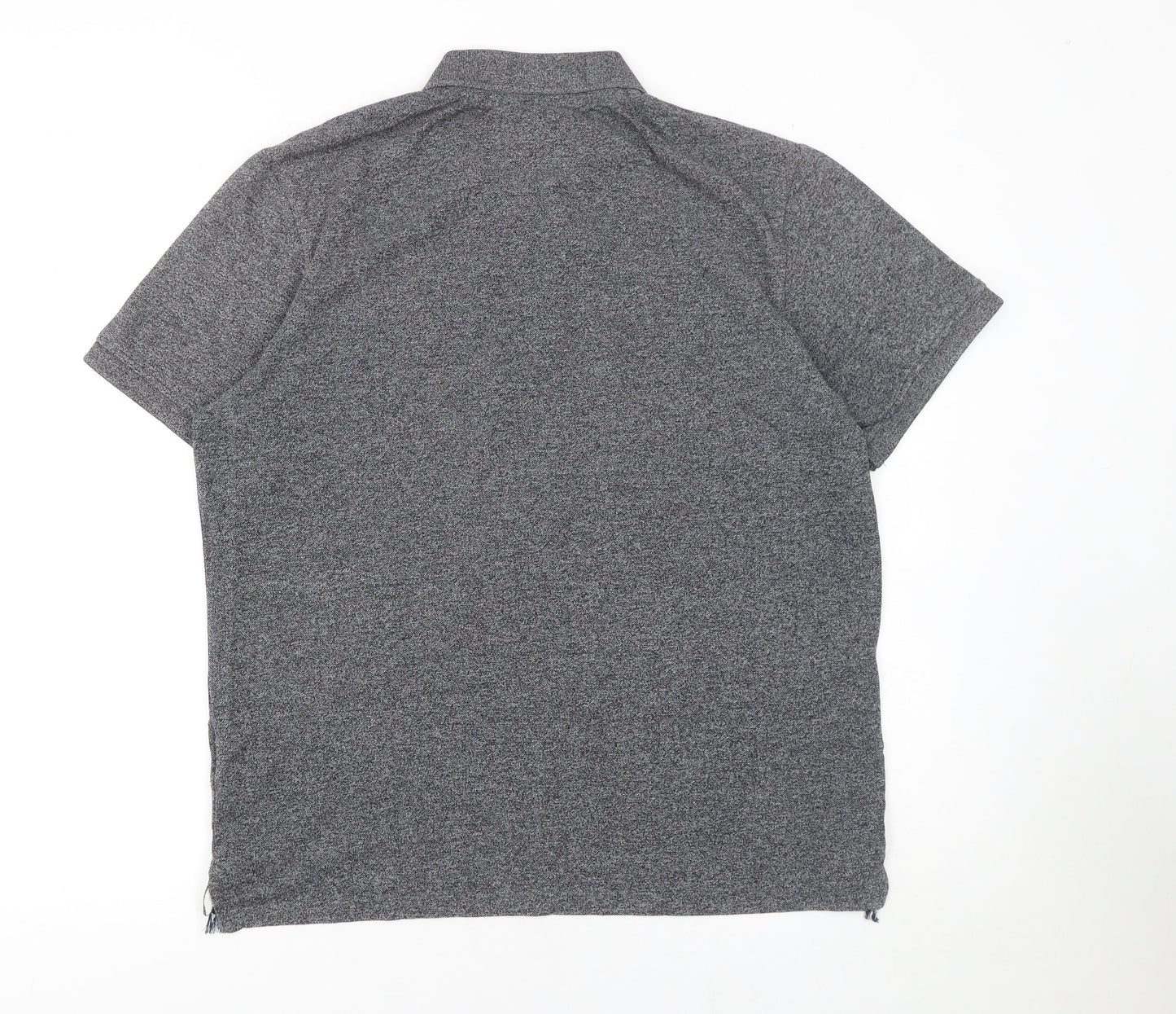 Jack & Jones Mens Grey XL Vintage Cotton Short Sleeve Polo Shirt