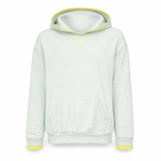 Front view of Adidas girls’ green 16 years pullover hoodie fleece sweatshirt