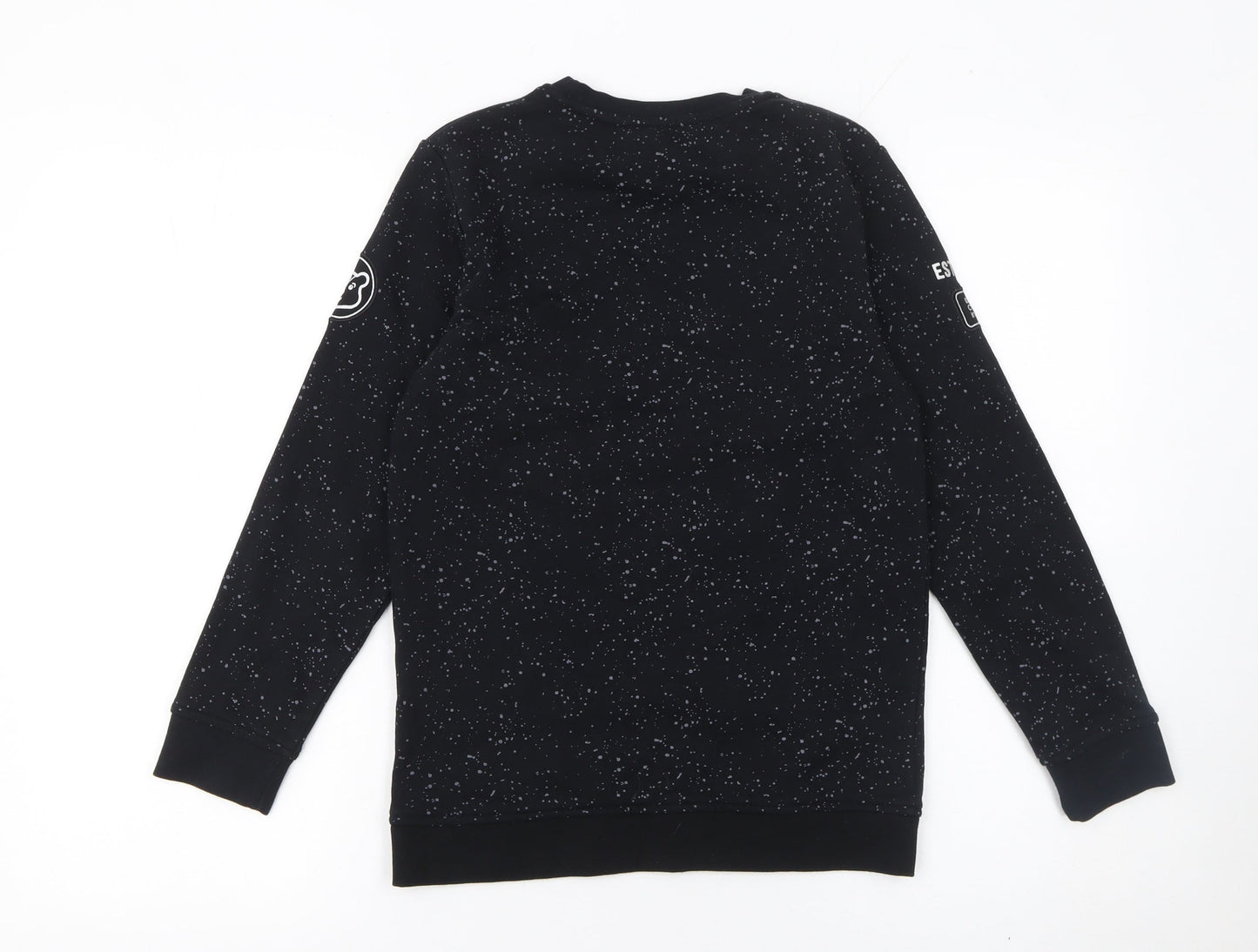 George Boys Black Bear Sequin Pullover Sweatshirt 10-11 Years