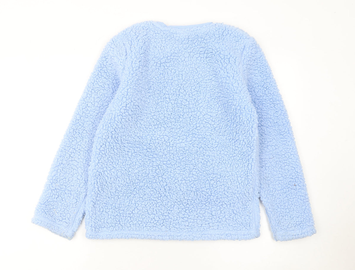 Disney Girls Blue Stitch Fleece Long Sleeve Pyjama Top 11-12 Years