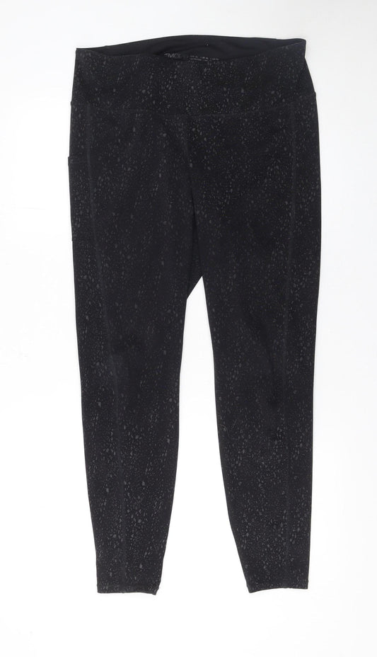 H&M Move Black XL Women's Cropped Leggings with Pocket Detail