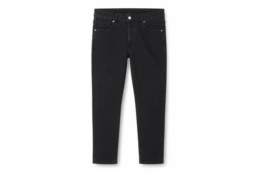 Bershka Men Black Slim Fit Skinny Jeans 32in Waist Dark Denim