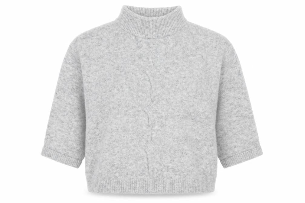 Opus Womens Grey Mock Neck Knit Pullover Jumper Size 12