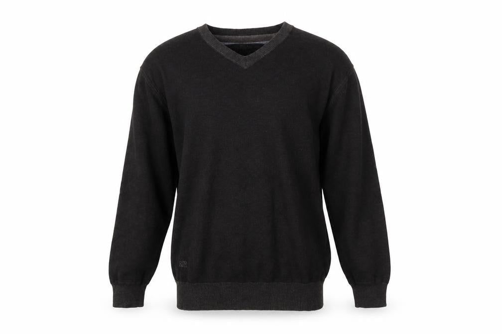 Rocha John Rocha Men’s Black Cotton V-Neck Jumper Size S