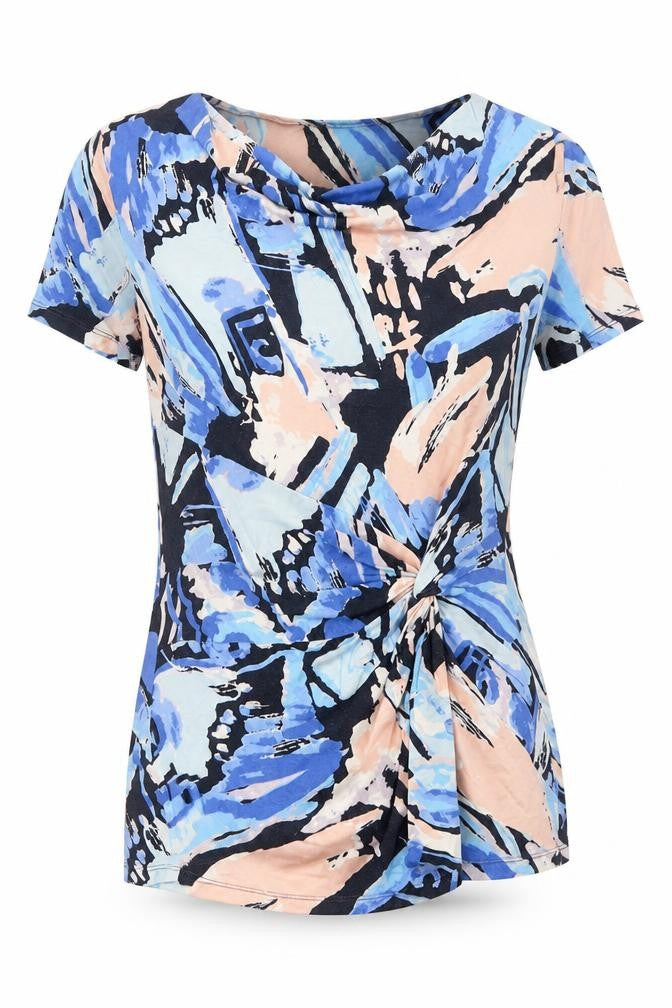 RJR.John Rocha Women's Multicoloured Size 12 Cowl Neck Tunic Top