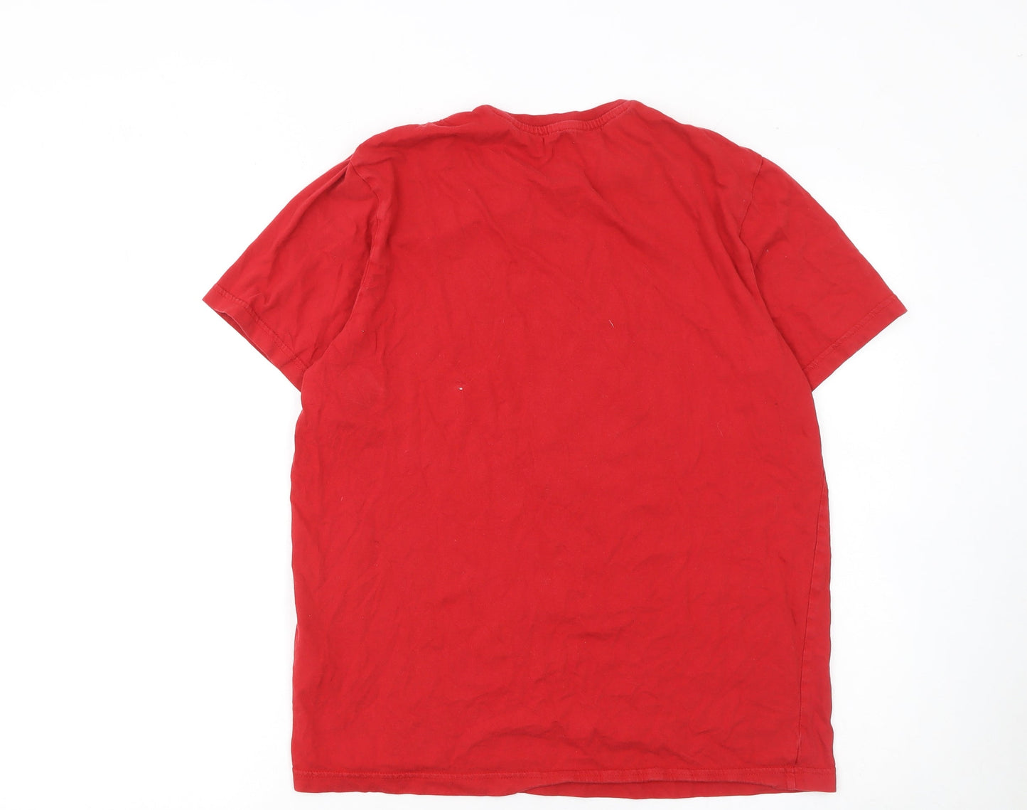 FC Bayern München Men’s Red Short Sleeve Graphic T-Shirt Size M