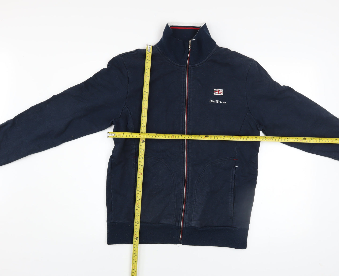 Ben Sherman Men's Navy Medium Track Jacket Full Zip Signature Style