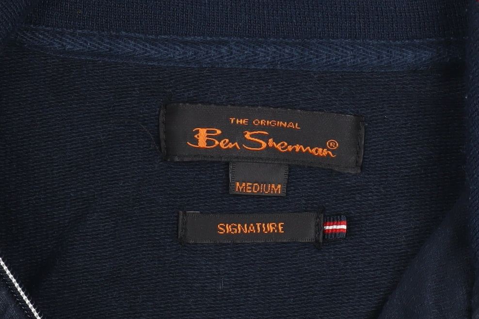 Ben Sherman Men's Navy Medium Track Jacket Full Zip Signature Style