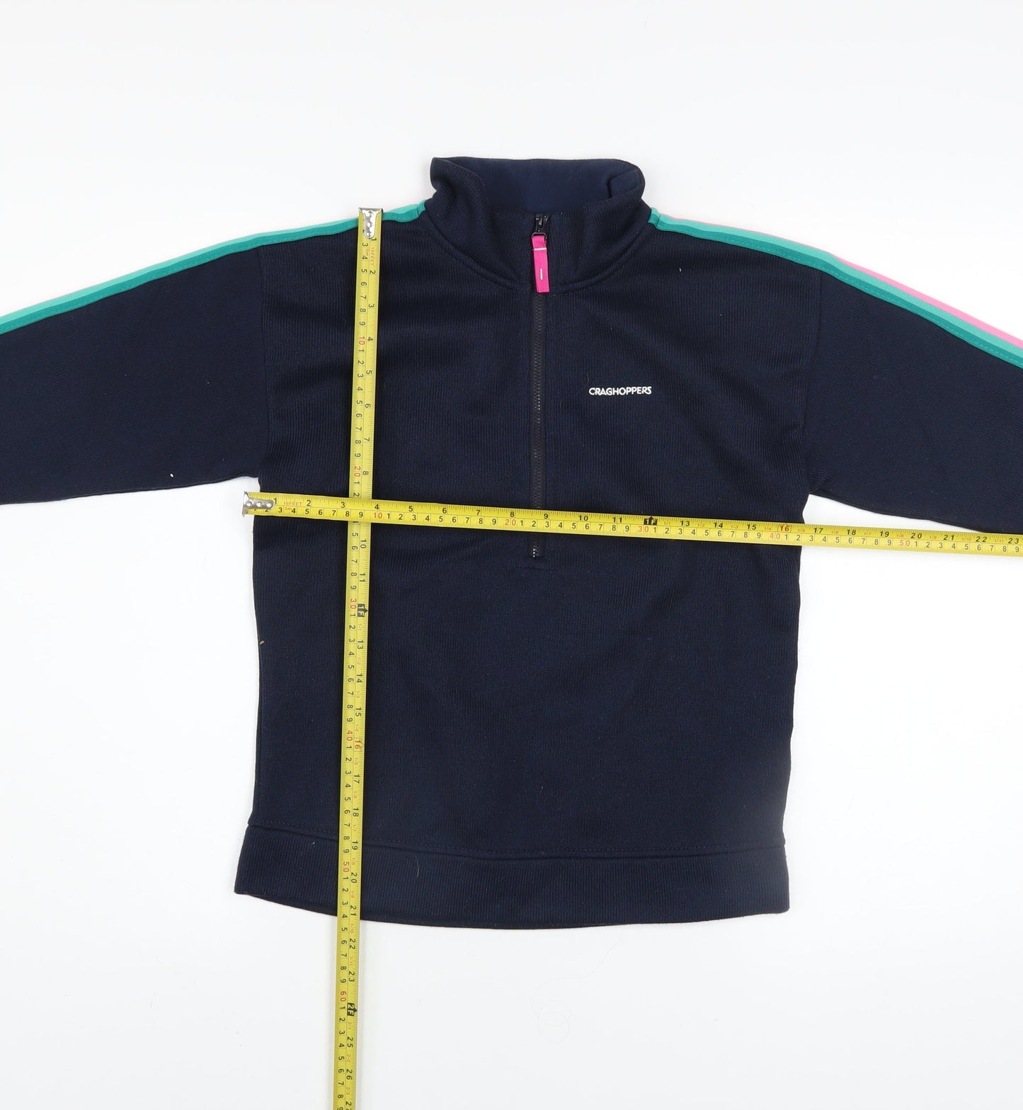 Craghoppers Girls Blue Fleece Half Zip Sweatshirt Age 11-12 Years