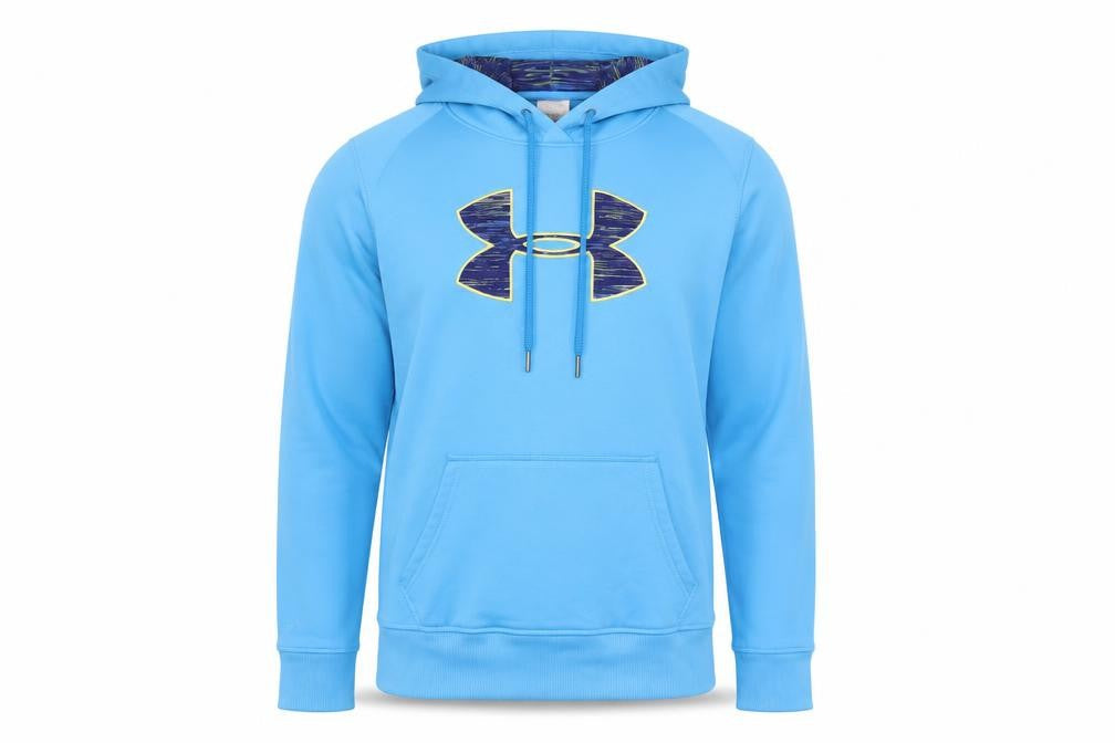 Under Armour Mens Blue Pullover Hoodie L Sports Fleece Sweatshirt