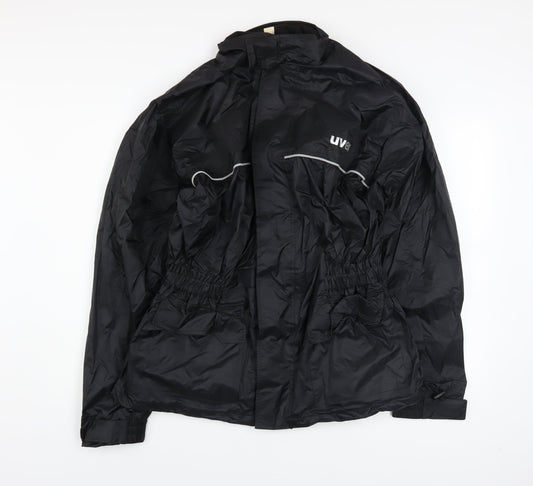 Uvex Men's Black XL Windbreaker Jacket with Reflective Trim