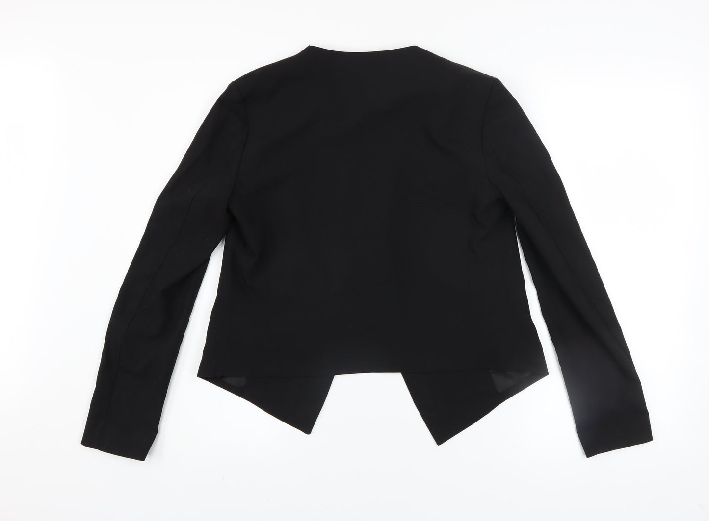 H&M Divided Women's Black Size 8 Slim Fit Zip Blazer Jacket