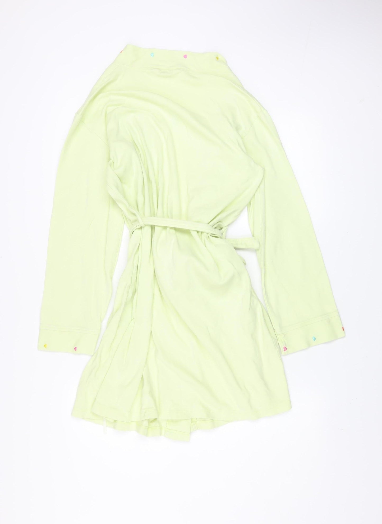 Marks and Spencer Women's Green Cotton Heart Robe Kimono UK 8-10