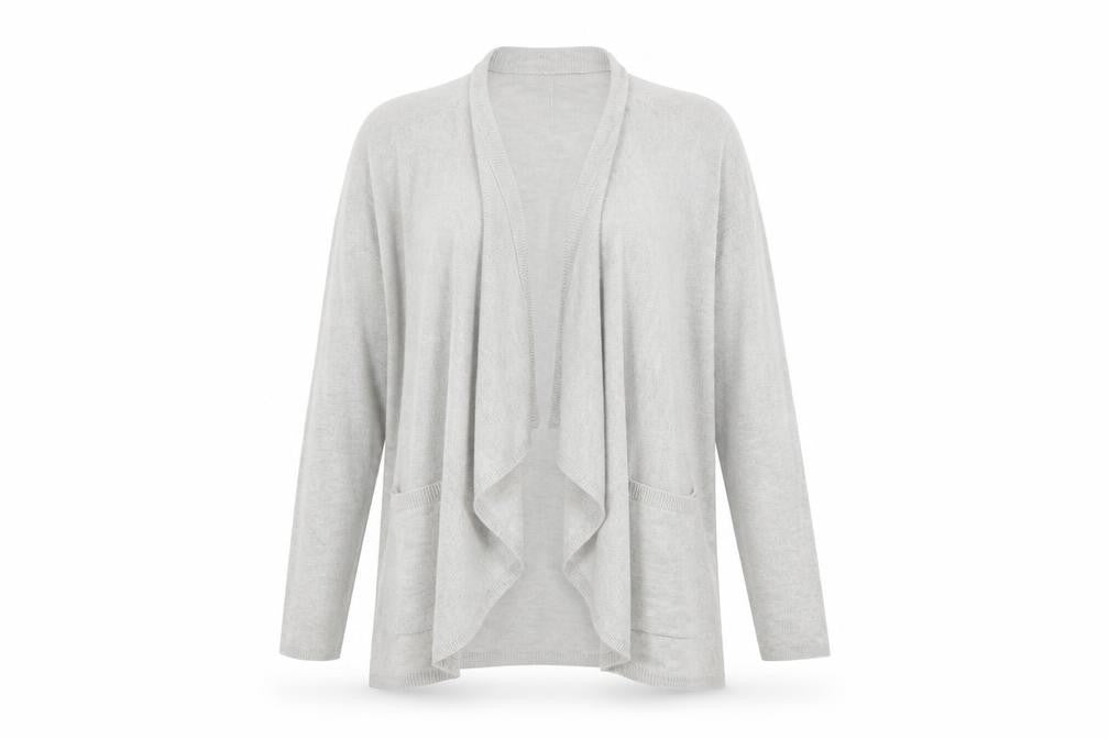 Phase Eight Women’s Grey Size 12 Draped Open Cardigan Knit