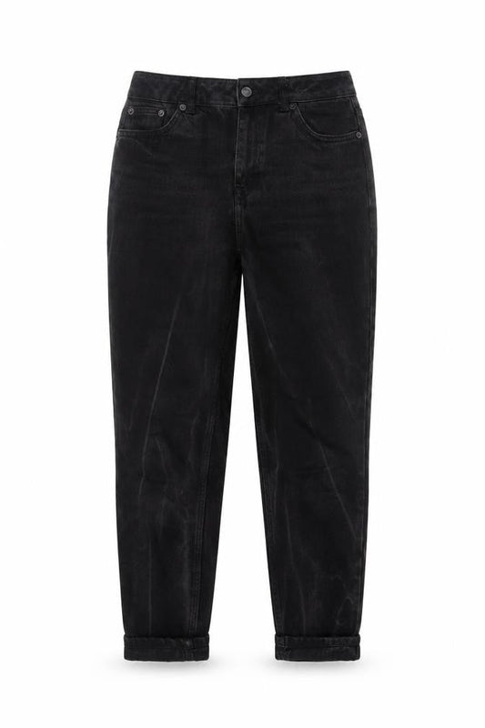 Topshop Women’s Black Mom Jeans Size 10 High Rise Denim