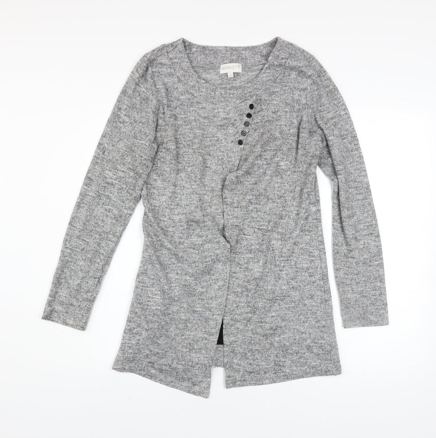Apricot Women's Grey Long Sleeve Button Cardigan UK 10