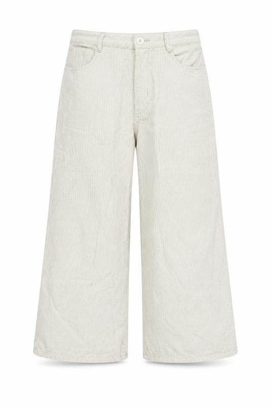 ASOS DESIGN Womens Beige Corduroy Wide-Leg Trousers Size 10
