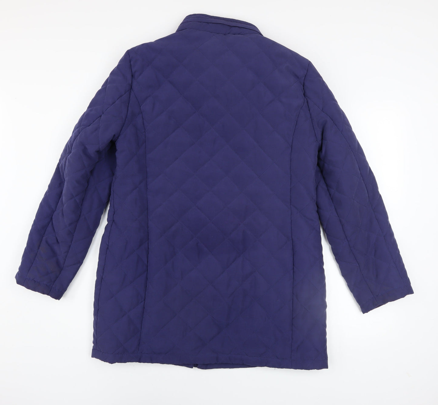 love COATS Women Blue Quilted Mid-Length Coat Size 14