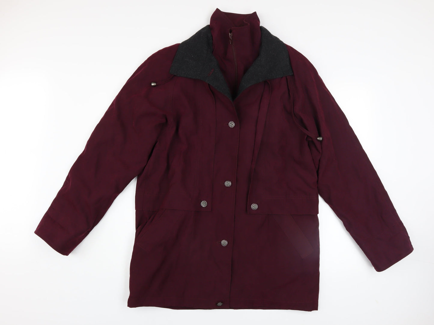Savannah Women's Red Cotton Mid-Length Coat Size 10
