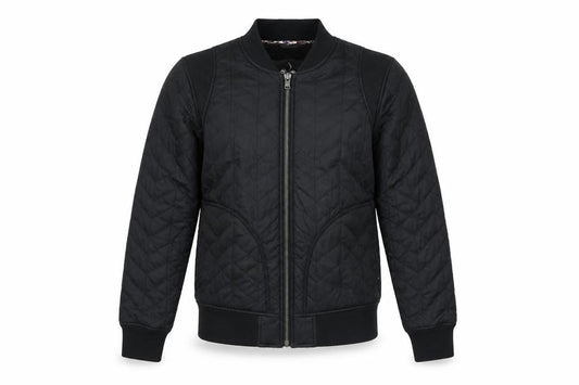 prAna Men's Black Quilted Bomber Jacket Size Small Outdoor Zip Up