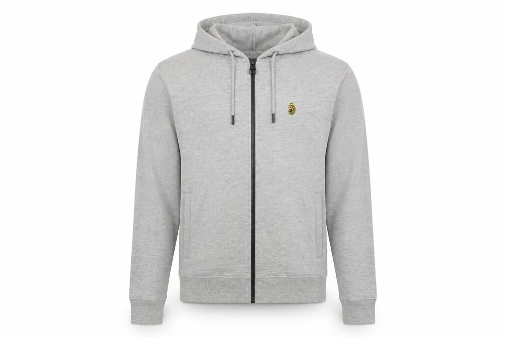 Luke Sport Men's Grey Full Zip Hoodie Medium Cotton Blend