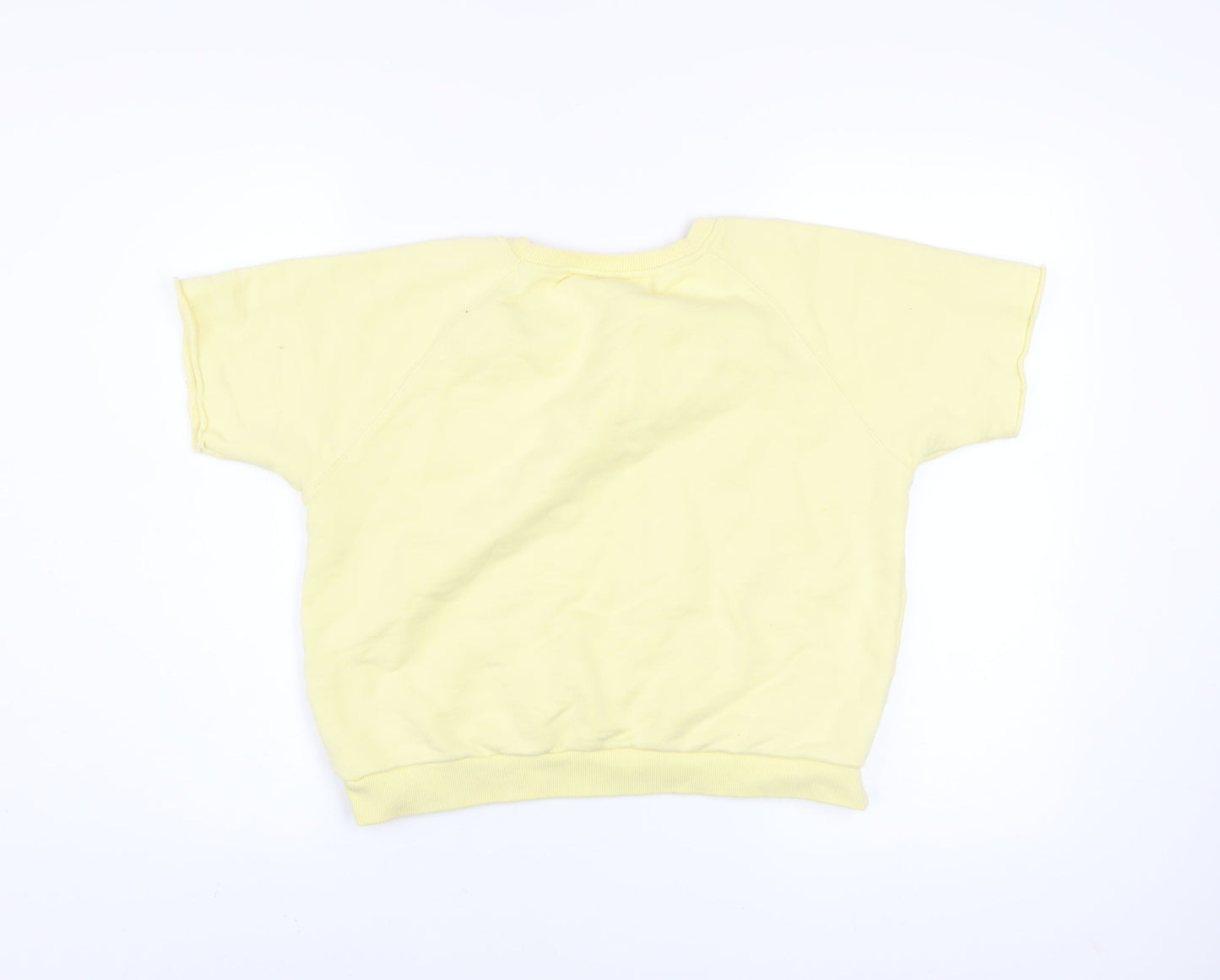 Topshop Women’s Yellow Short Sleeve Basic Crew Neck T-Shirt Size 8