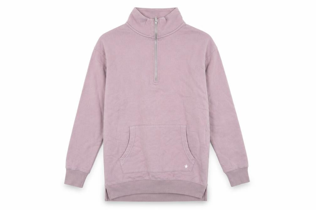 Next Womens Pink 1/4 Zip Pullover Sweatshirt Size Small