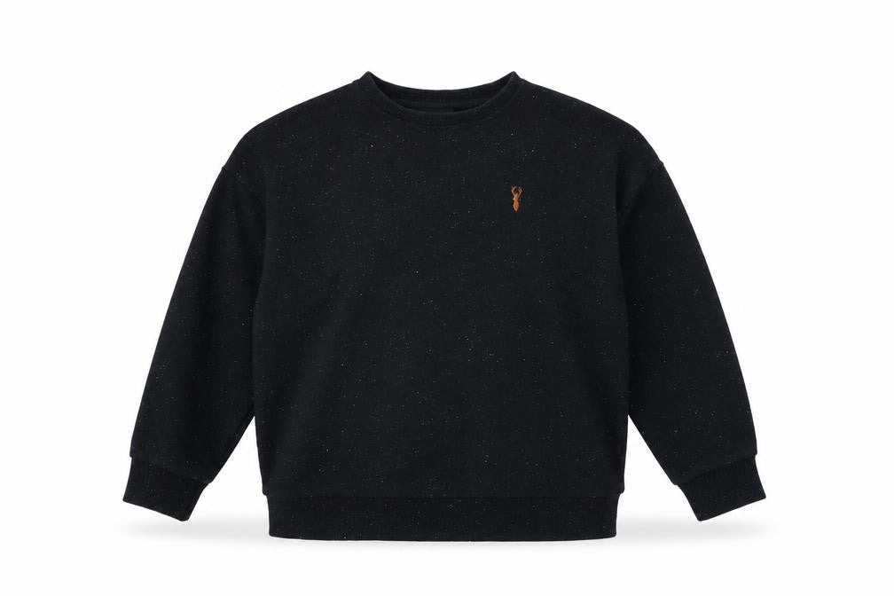 Next Boys Black Crew Neck Pullover Sweatshirt 9 Years Cotton Blend Logo