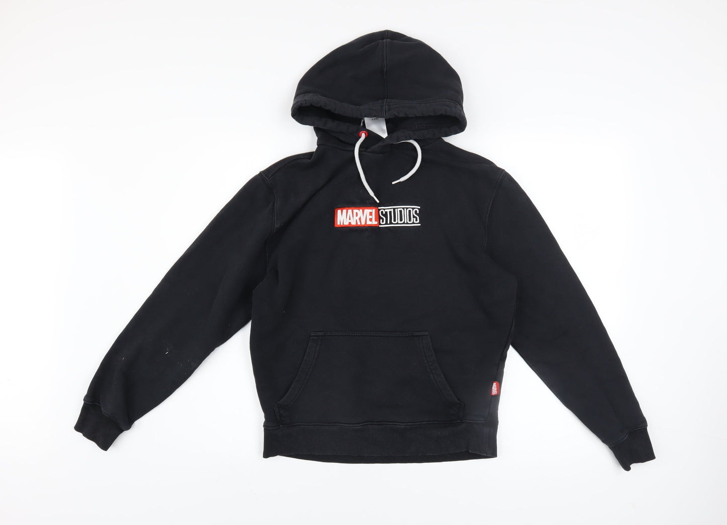 Marvel Boys Black XS Pullover Hoodie with Logo Print