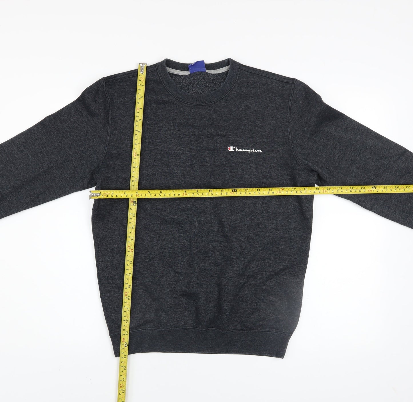 Champion Men's Dark Grey Crew Neck Sweatshirt XS Cotton Blend