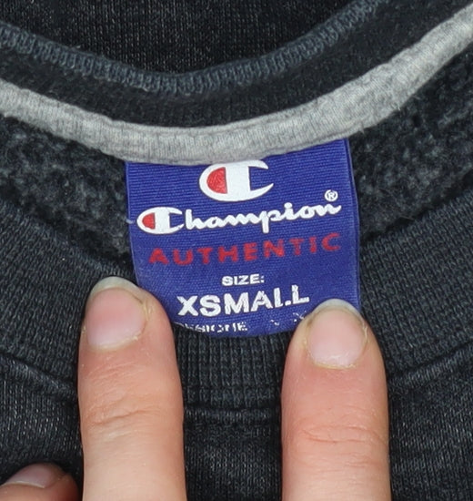 Champion Men's Dark Grey Crew Neck Sweatshirt XS Cotton Blend