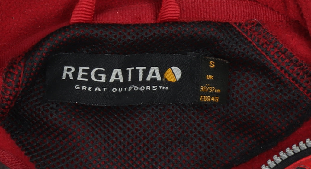 Regatta Men’s Red Waterproof Hooded Rain Jacket Size S Hiking Outdoor