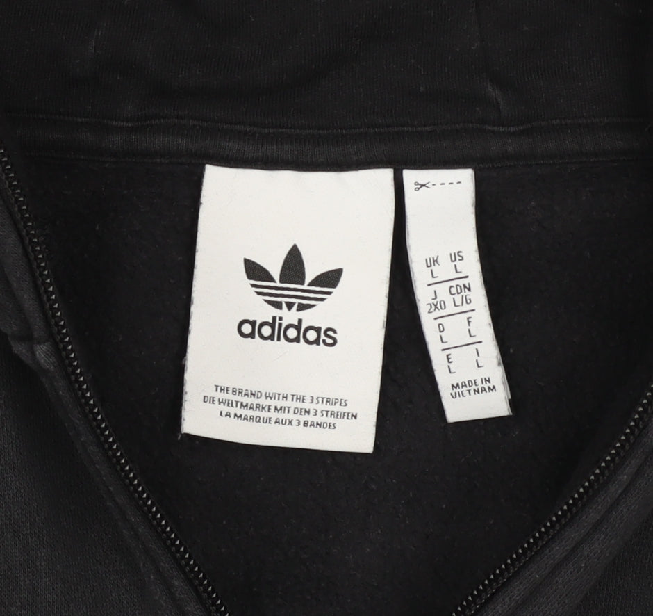 Adidas Men’s Blue & Black 1/2 Zip Hoodie Size L Sports Style