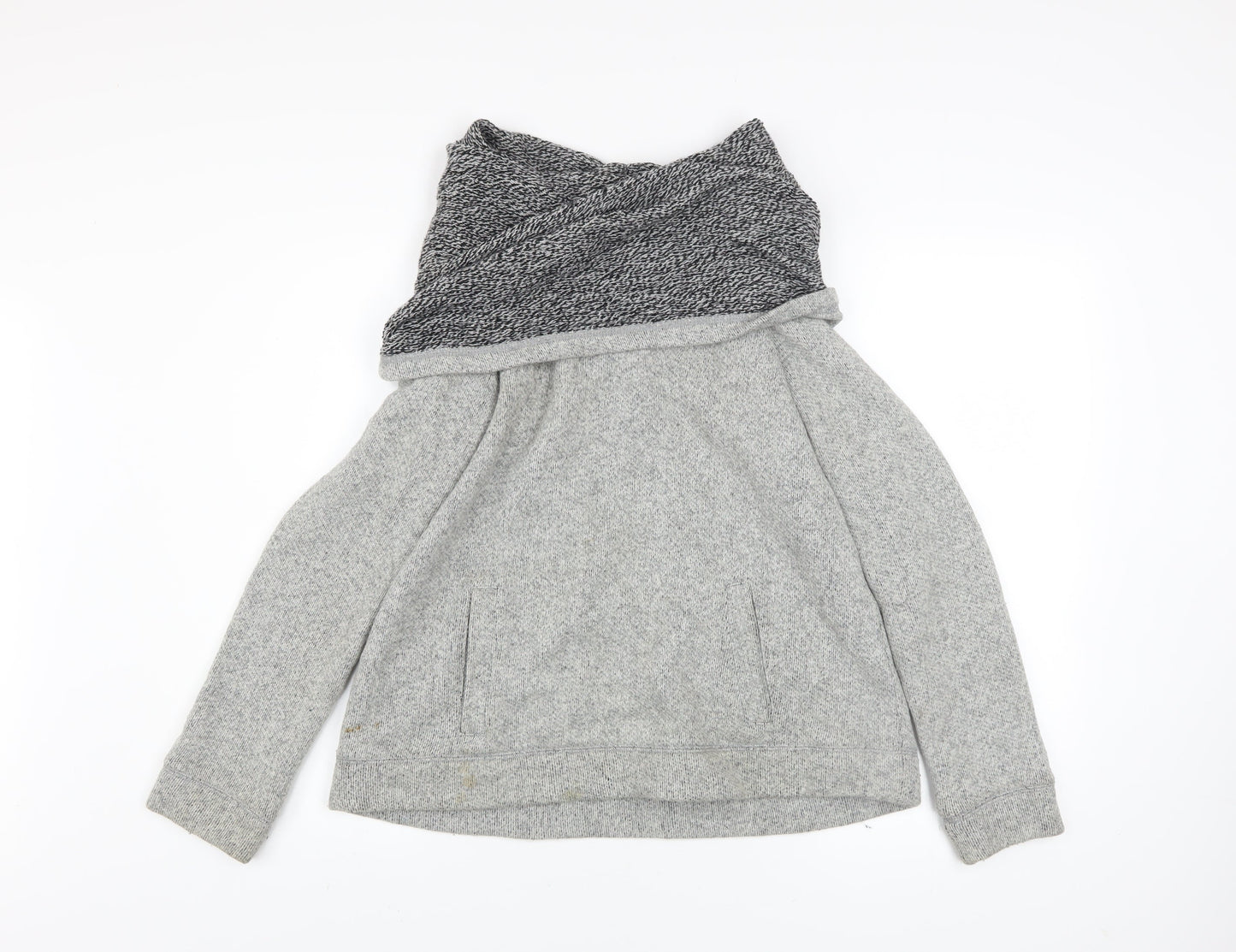 J.Crew Women's Grey Cowl Neck Pullover Sweatshirt Size M Wool Blend