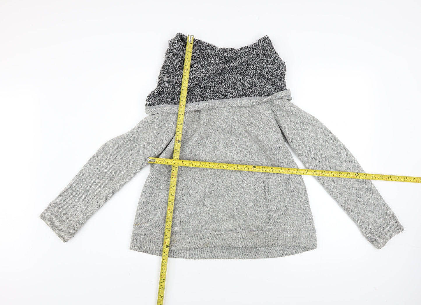 J.Crew Women's Grey Cowl Neck Pullover Sweatshirt Size M Wool Blend