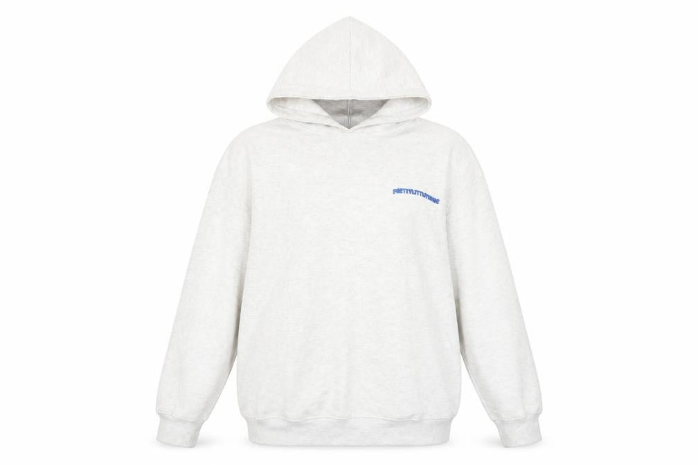 PRETTYLITTLETHING Women’s Grey Hooded Pullover Hoodie Size M Cotton Blend