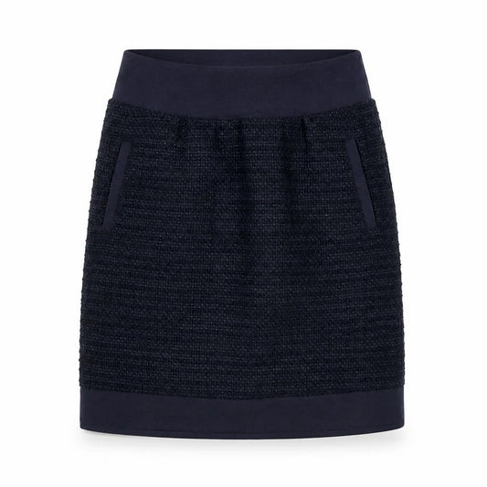 Sandwich Women Navy Blue Tweed Pencil Skirt Size 4 Cotton Blend