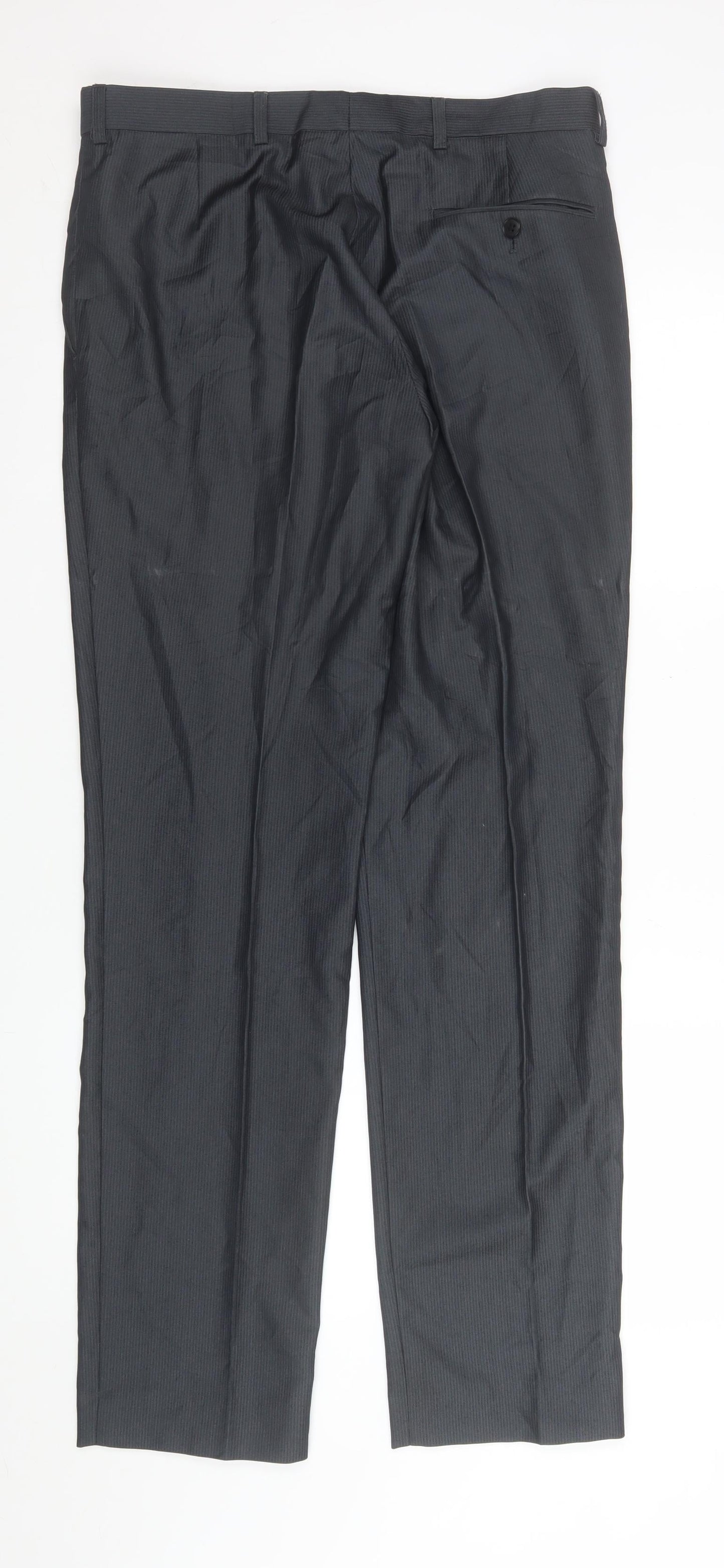 Marks and Spencer Men’s Grey 32W 33L Dress Pants Regular Fit