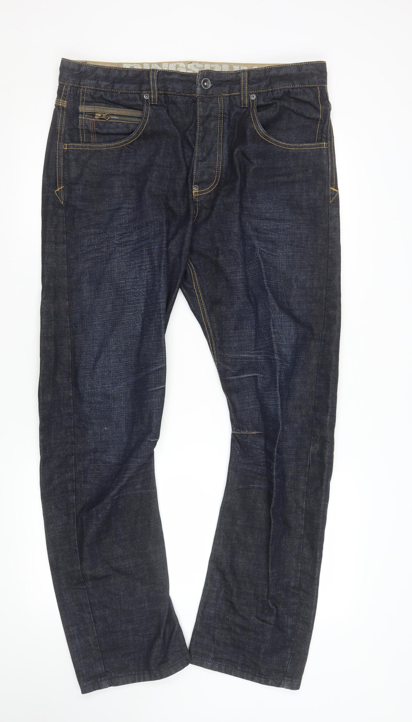 Ringspun Women’s Blue 34 Straight Denim Jeans 100% Cotton