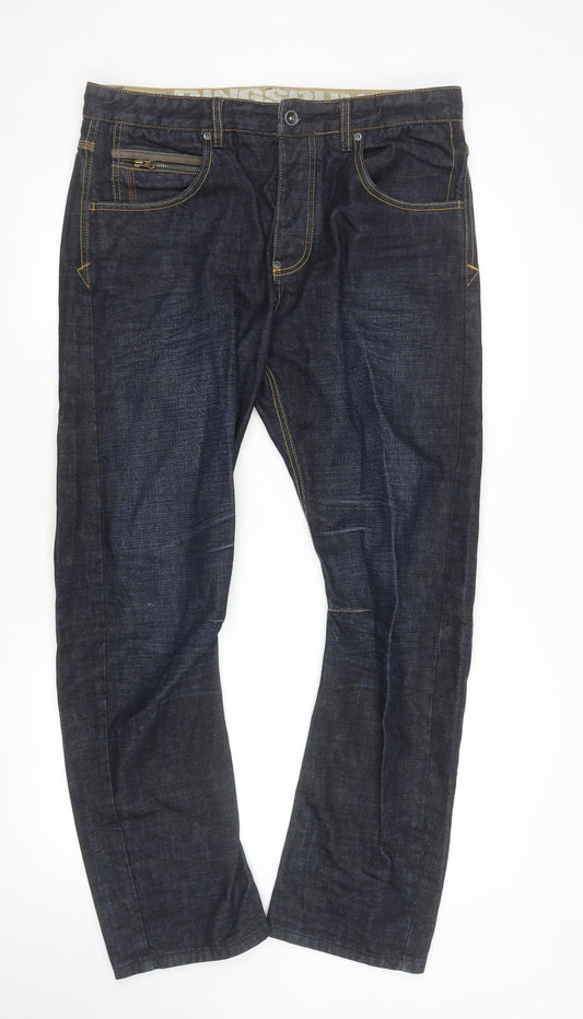 Ringspun Women’s Blue 34 Straight Denim Jeans 100% Cotton