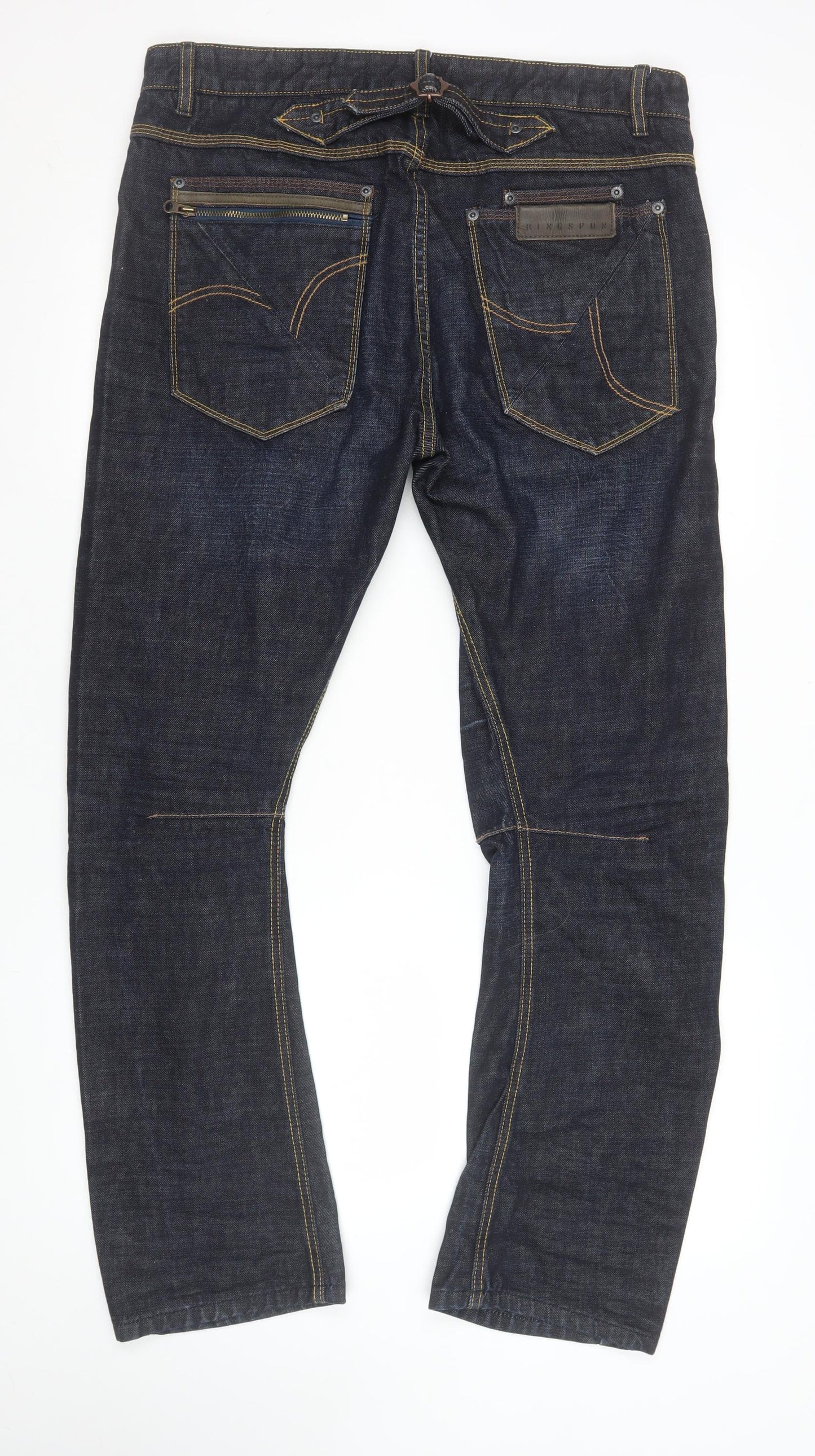 Ringspun Women’s Blue 34 Straight Denim Jeans 100% Cotton