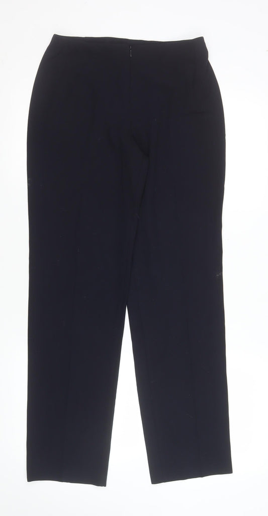 Marks and Spencer Women’s Blue Size 8 Straight Leg Stretch Trousers
